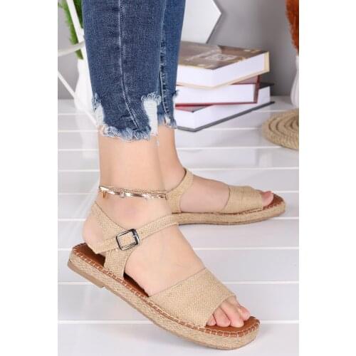 Woggo Pnt 439035 Straw Daily Arched Women Sandals Slippers