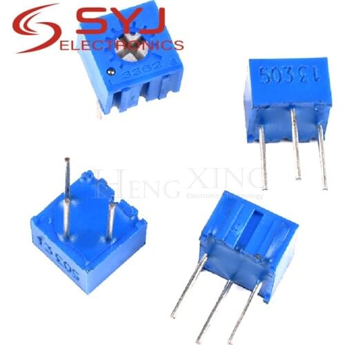10pcs 3362P 101 201 501 102 202 502 103 203 503 104 204 504 105 Trimpo Trimmer Potentiometer 3362 500R 1K 2K 5K 10K 20K 50K 100K