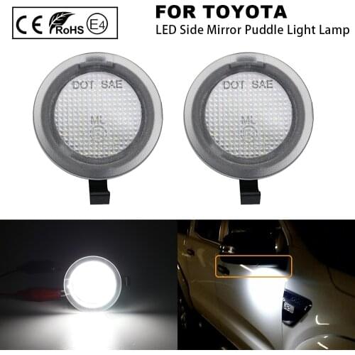 2Pcs For Toyota Sequoia 2008-2021 Toyota Tundra 2007-2021 LED Side Mirror Puddle Light Lamp