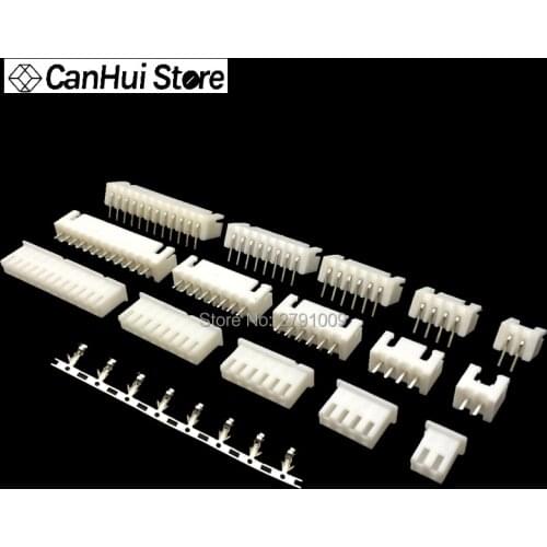 25Sets/Lot Mix Kit XH 2.54 2P 3P 4P 5 P 6P 7P 8P 9P 10P 11P 12P 2.54MM Spacing Leads Header Housing Pin header Socket
