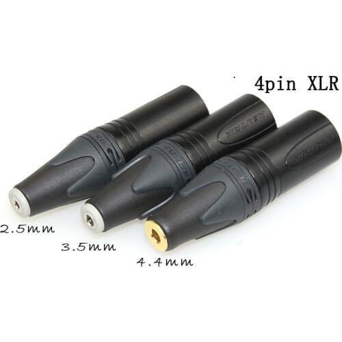 3.5mm/2.5mmm/4.4mm Balanced Female to 4pin Balanced XLR Male headphone Converter Adapter