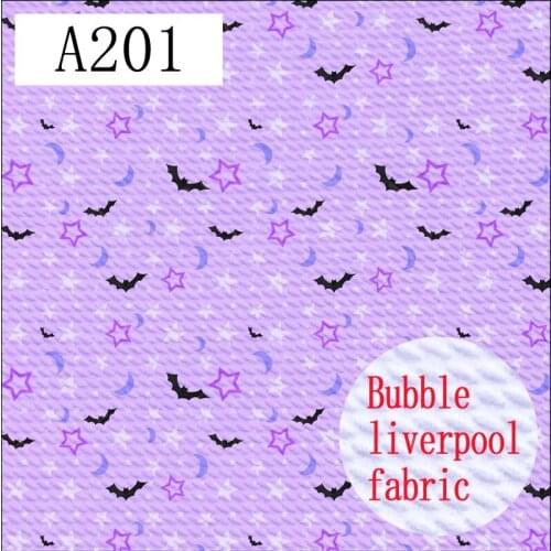 50cm*145cm 4 Way Stretch Spandex Knit Halloween Printed Bullet Texture Liverpool Fabric For Baby Head Wrap A201