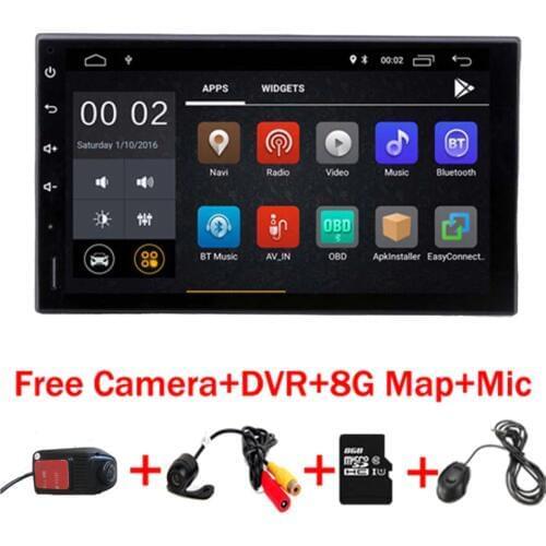 Android 8.1 Car Radio 7 inch 2din DVD 1024x600 GPS Navigation Bluetooth USB 2 din Universal For Nissan VW Toyota Peugeot Player