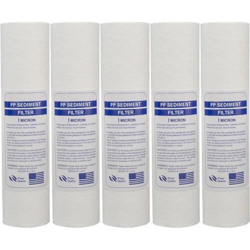 5pcs 10 Inch PP Cotton Filter 1 Micron PP cotton filter Household Water Filter Cartridge Reverse Osmosis Water purifie