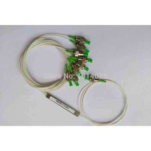 Hot Sale 10 Pieces/lot 0.9mm Steel Tube 1x8 Mini FC/APC Fiber Optic PLC Splitter