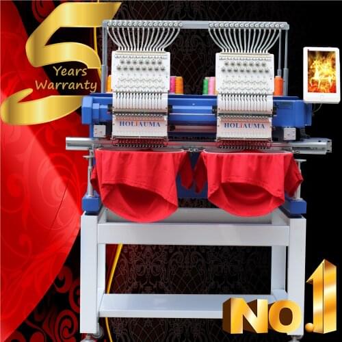 HOLiAUMA 2 head 15 needle for Cap, baseball hat, t-shirt, flat Computerized Embroidery Machine for sale