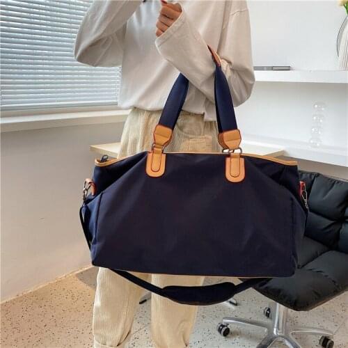 YILIAN High sense canvas traveling bag men and women new large capacity handbag short-distance leisure fitness bag