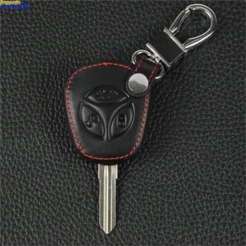 Jingyuqin 3 Buttons Leather Car Key Case Key Bag Cover for LADA Priora Sedan sport Kalina Granta Vesta X-Ray XRay Car-styling