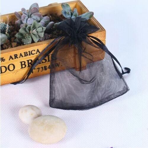 KEJIALAI New Hot Sale 50pcs 17 Colors Jewelry Bag Wedding Gift Organza Jewelry Bag Display Packaging Daily Jewelry Pouches 2021