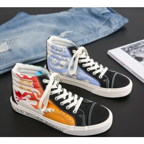 Classic Mens And Womens Sneakers Trainers High Top Lace-Up Canvas Skateboard Sports Shoes Unisex Zapatos Casual Shoes 35-44