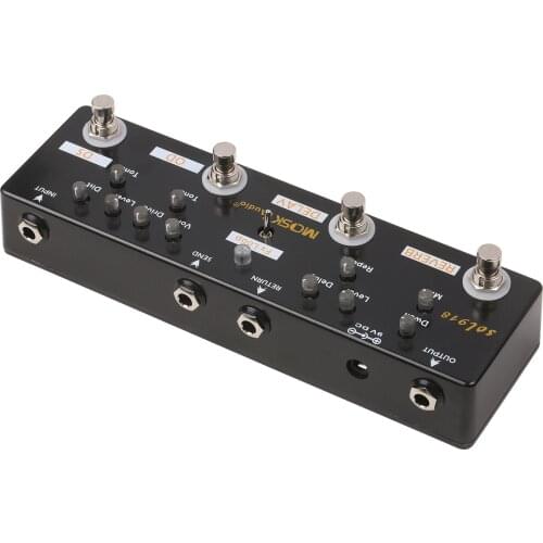MOSKY SOL918 Combined Effect Guitar Pedal Multi-in-one Effect Device Reverb Delay FX Loop Overdrive Distortion for Guitar Bass