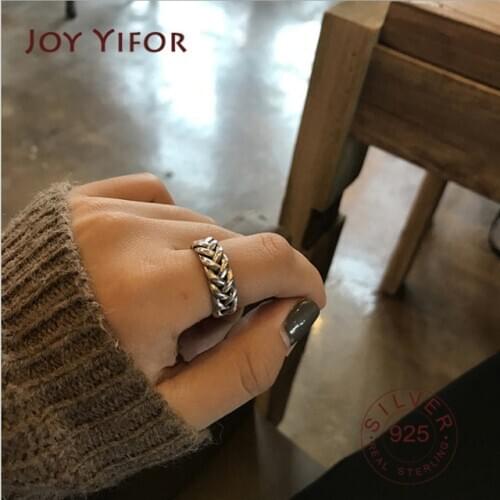 Korean Japan Fashion Tibetan Silver Multiple Strips of Coarse Twist Adjustable Finger Rings Women Party Wedding Jewelry Making