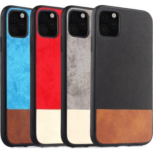 Leather Back Case For iPhone 7 8 6 6s Plus 5S 4 Double color PU Silicone Soft Cover Coque Capa For iPhone X Xs 11 Pro Max XR