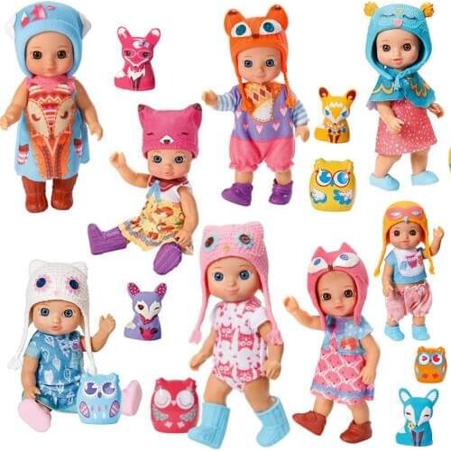 Fashion Action Figure Princess Mini foxes doll toy 12cm Lovely doll For girls toy