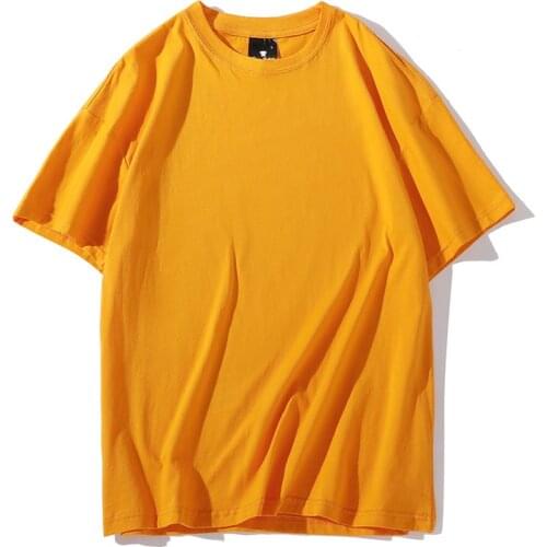 New Spring And Summer Round Neck Five-sleeve Handsome Mens Cotton Blank Monochrome Loose Leisure Culture White Solid T-shirt