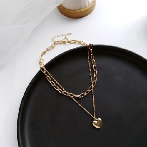In 2020, the new long necklace chain sweater love female niche design feeling, summer, fall, high-grade light luxury necklace re