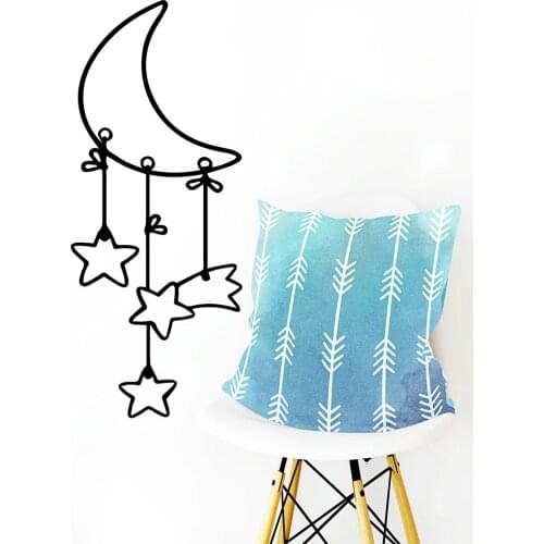 Drop Shipping moon star Wall Sticker Removable Wall Stickers Diy Wallpaper For Kids Rooms Decor Decoration Accessories Murals