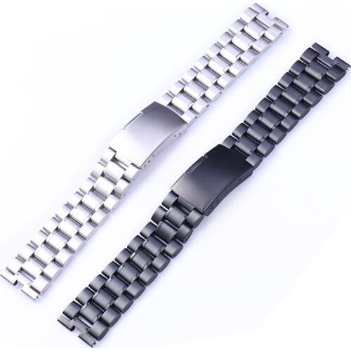 Wholesale 10PCS/lot 22mm 304 Stainless Steel Watch bands watch straps black and silver for Moto 360 Smart Watch band Moto360