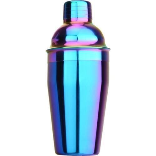 Stainless Steel Rainbow plating Cocktail Shaker Cocktail Party Shaker Bar Drink for Martini Mixer Wine Sharker