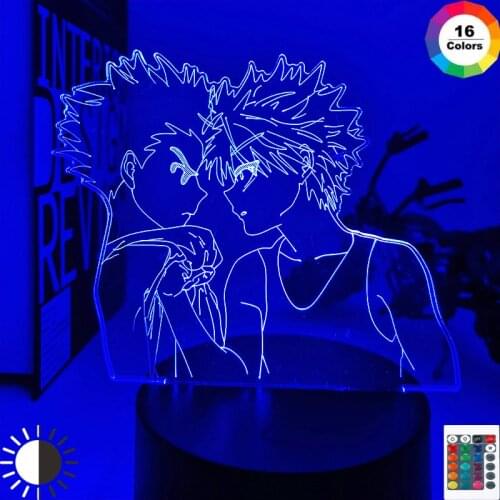 Hunter X Hunter Led Night Light Anime Lamp Gon Freecss for Bedroom Decor Light Kids Child Birthday Gift Killua Light