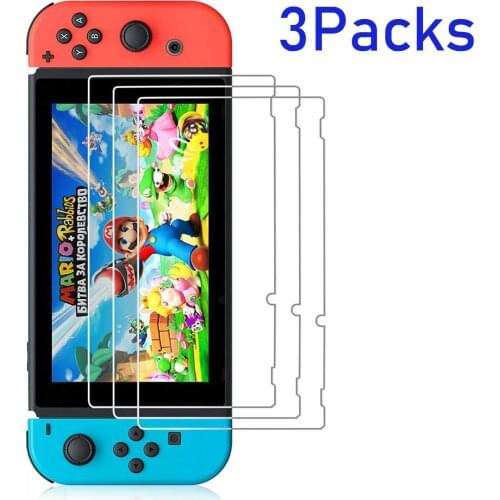 3PCS Tempered Glass Screen Protector for Nintendo Switch for Nintendo Switch lite Premium 2.5D 9h protective film