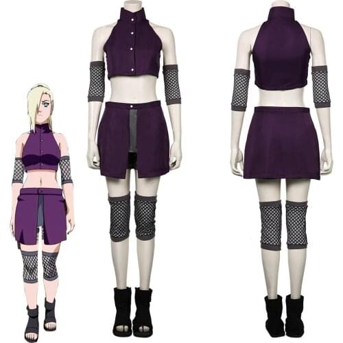 Ino Yamanaka Cosplay Costume Women Vest Skirt Full Suit Halloween Carnival Outfits