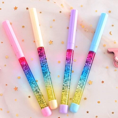 1PCS Creative Fairy Magic Stick Gel Pen Vibrato Liquid Quicksand Stationery Gift Office&School Supplies 0.5mm Crystal Gel Pen
