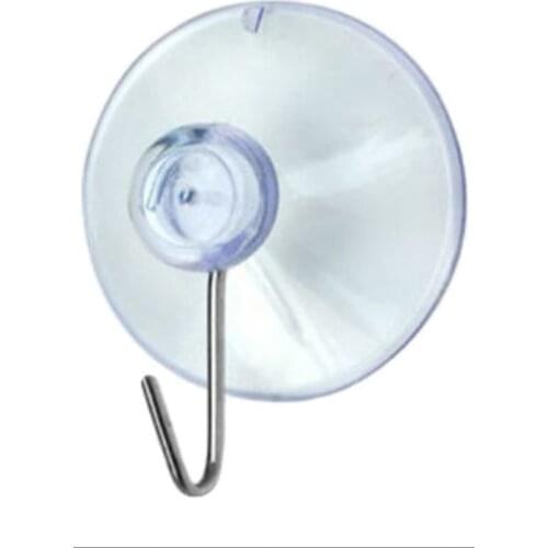 10pcs Casement Clear Suction Cup Sucker Hooks Clothes Coat Metal Hanging Hook For Kitchen Bathroom Glass Tile