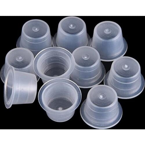 100Pcs 16/19mm Tattoo Ink Cups Caps Supply Professional Permanent Tattoo Accessory for Tattoo Machine Plastic