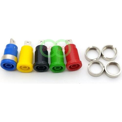 100pcs High qualit 4mm Banana Jack for 4mm 4mm Banana plug Safety protection Plug