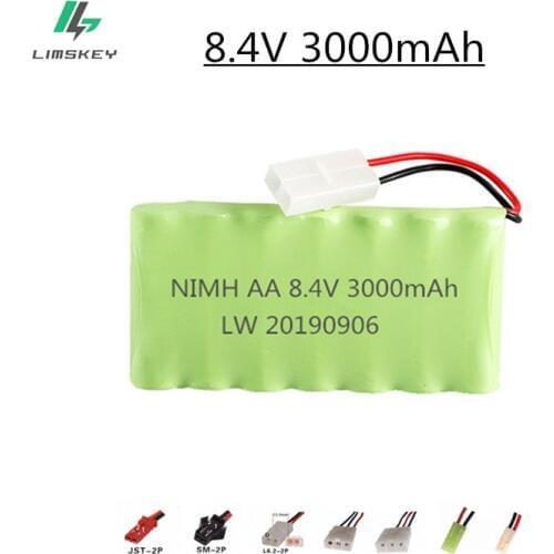 8.4v 3000mah NiMH Battery For Rc toy Car Tanks Trains Robot Boat Gun Ni-MH AA 2400mah 8.4v Rechargeable Battery 1Pcs