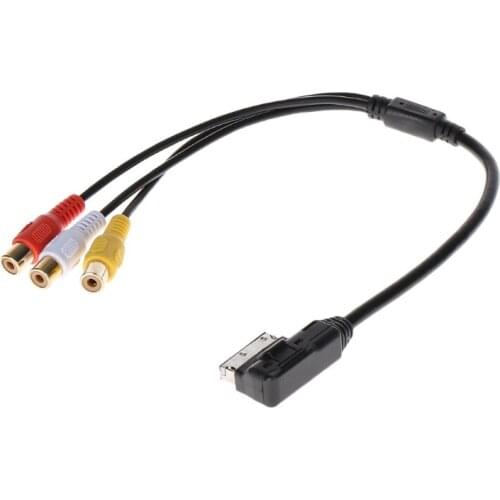 AMI To 3 RCA Phono Audio Video Music AV Video Cable Lead For Audi A3 A6 A8 Q7 S7 Y5GF for car accessories