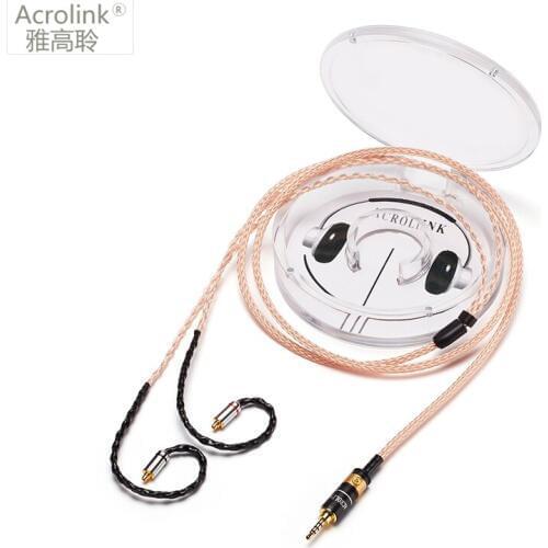 Acrolink MMCX 2.5 XLR DIY Earphone Pcocc Audio Cable Repair Replacement Headphone with 16 cores knitting