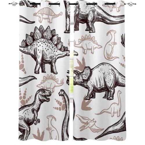 Cartoon Dinosaur Curtain for Living Room Bedroom Curtain Window Treatment Blinds Drapes Kids Room Curtains