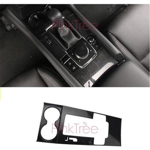 For Mazda 3 Axela 2019 2020 Central Control Handbrake Frame Water Cup Panel Cover Car Styling Accessories