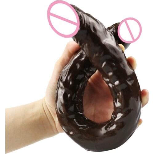 Double Realistic Dildo with Strong Suction Cup Erotic Jelly Dildos Sex Toys for Woman Lesbian Artificial Penis G-spot Simulation