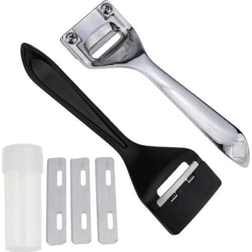 YOKOYAMA Leather Craft Thinning Tool Convenient And Useful Shovel Leather Big Knife Silvery Black Leather Craft Thinning Tool