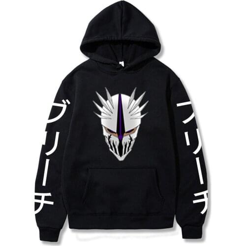 Bleach Anime Hoodies Harajuku Men Women Long Sleeve Streetwear Gothic Cartoon Clothes Oversized Winter Sportswear Sweatshirts