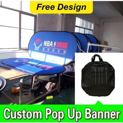 Custom horizontal A frame pop up banner free design free shipping