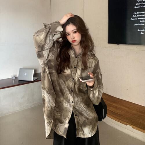 2021 HOT Summer Blouse women Shirts for women Hong Kong Style Tops Women clothing Blouses Long sleeve Loose All-match Fashion