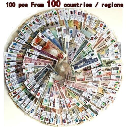 Lot 100 PCS Commemorative notes From 100 Different Countries Regions of World , UNC Original Genuine Real note