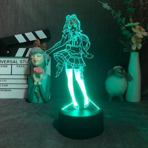 Luo Tianyi Singing Girl 3D Night Light Alarm Clock Base Colorful Projector Customed Female Entertainer APP Control Base Unique