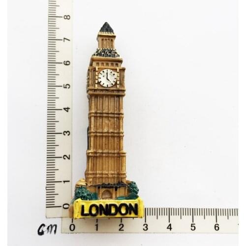 London, England)Fridge Magnet,Creative Travel Commemorate Crafts 3D Ornaments Magnetism Resin Material Refrigerator Stickers