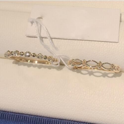 2pcs/set Fashion Zircon Rings Set for women Accessories Jewelry Engagement Wedding band Gift Cute Twisted Flower Rings