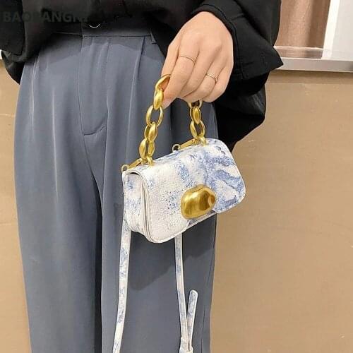 Fancy Frills Mini PU Leather Crossbody Bags Brand Fashion Quality Womens Luxury Chain Lipstick Shoulder Bag Female Handbag