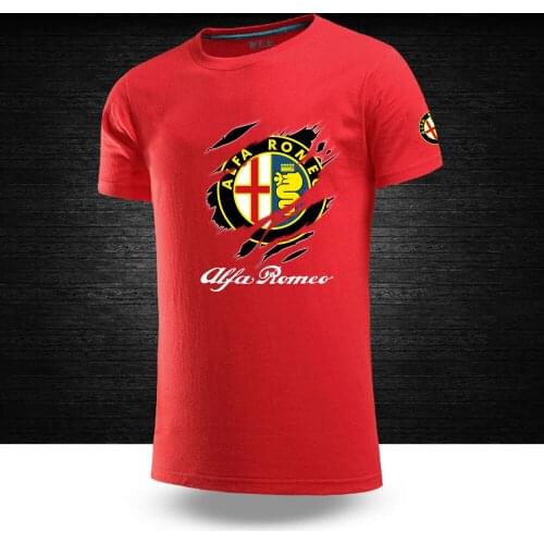 2021 Mens Creative Design Alfa Romeo Tops Casual Fashion Short Sleeves 100%Cotton Tshirts Unisex Round neck Hip Hop Sport Tee
