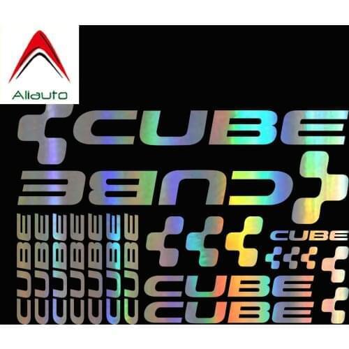 Aliauto Cube Car Sticker Kit Adesivi Bici Stickers for Bike Mtb Bdc Bicicletta Vinyl Decal Waterproof Accessories ,15cm*10cm