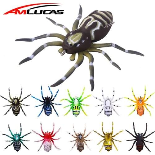 The new road and floating spider soft bait bait 7 cm 6.4 g bionic false bait become warped mouth bass bait fishing bait