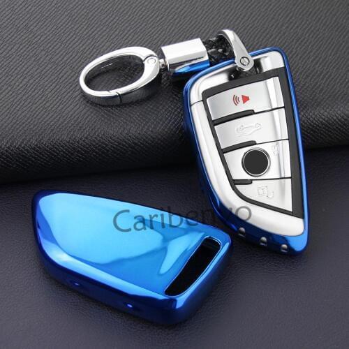 Aurora Blue New Car Key Durable Protector Case Holder Cover For G20 G30 BMW 2 3 5 6 7 Series M5 X1 X2 X3 X4 X5 X6 X7 Accessories