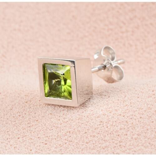 Peridot Men 'S Earrings 14K